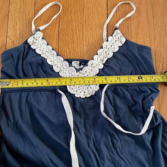 Y2K Empire Waist Tank Top with Crochet detail - Picture 5 of 5